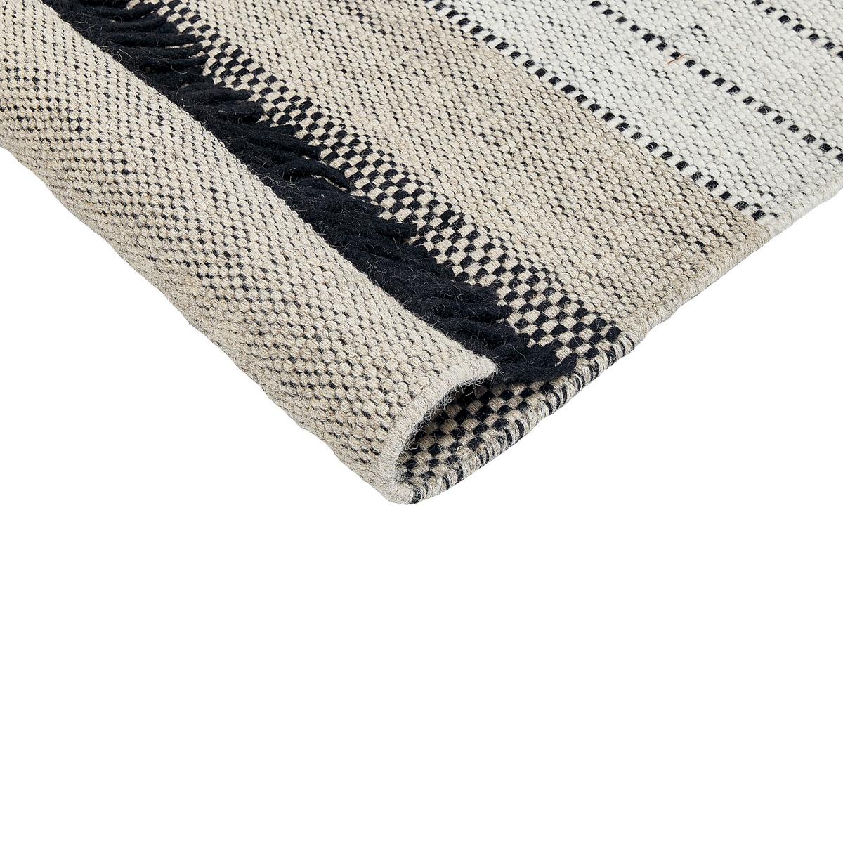 TEPPICH geflochten Yazlik 200/140 cm - Beige, Textil (140/200cm) - Beliani