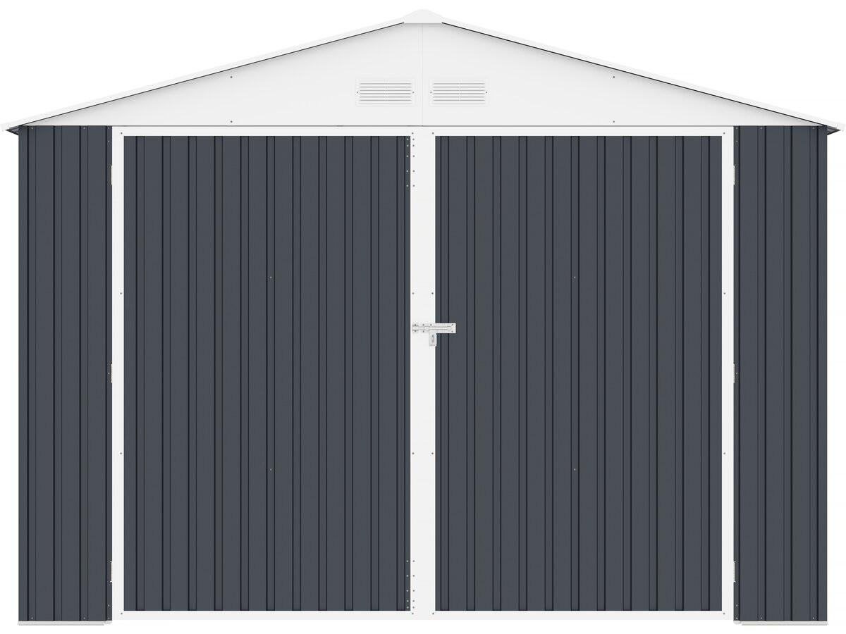 METALL-GARAGE PVC houston - Grau, Metall (470/310/470cm) - Habitat Garten
