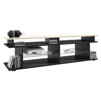 LOWBOARD Movie in Creme Hochglanz - Creme, Holzwerkstoff (138.5/39/37.5cm) - Vladon