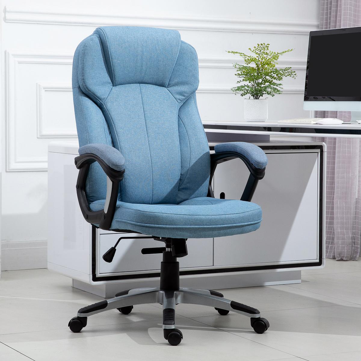 BÜROSTUHL, Ergonomisch, Hellblau - Hellblau, Kunststoff (75/58/66cm) - Vinsetto