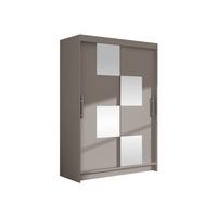 KLEIDERSCHRANK Miami III - Kaschmir/Silberfarben, Holzwerkstoff/Kunststoff (120/200/58cm) - MIRJAN24