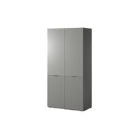 DREHTÜRENSCHRANK ATELIO 101/200/51 cm Modern Kleiderschrank 2-türig Grau - Grau, Holzwerkstoff (101/200/51cm) - MASSENO