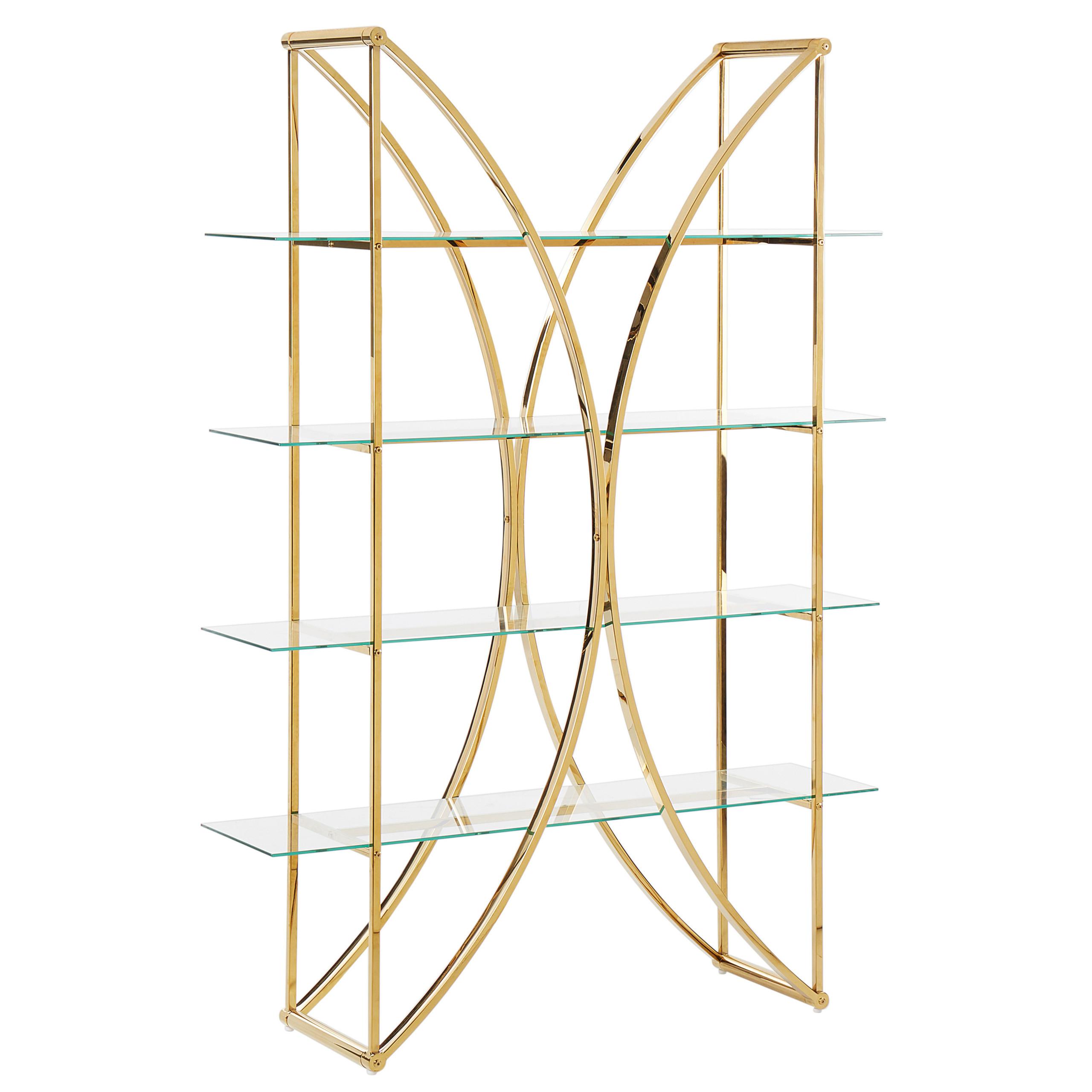 REGAL mit 4 Ebenen 175 cm Gold Hollow - Goldfarben, Metall (120/175/34cm) - Beliani