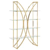 REGAL mit 4 Ebenen 175 cm Gold Hollow - Goldfarben, Metall (120/175/34cm) - Beliani