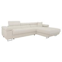ECKSOFA Torezio Mini, Seite: Rechts - Ecru, Holz/Textil (280/170cm) - MIRJAN24