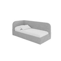 EINZELLBETT Jugendbett mit Bettkasten, Rechts - ELRY 100x200 Grau - Silberfarben, Holzwerkstoff/Textil (100/200cm) - ALTDECOR