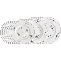 TELLER-SET Vieux Luxembourg weiß-blau 18-tlg. - Blau/Weiß, Keramik (2/2/2cm) - Villeroy & Boch