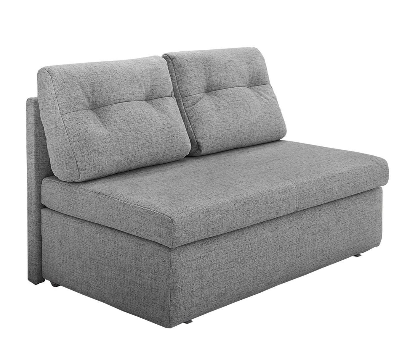 SCHLAFSOFA mit Bettkasten B136/T85/H86 cm, Liegefläche 130x193 cm, Mikrofaser Hellgrau / 15120 - Hellgrau/Schwarz, Textil (136/86/85cm) - luma-home