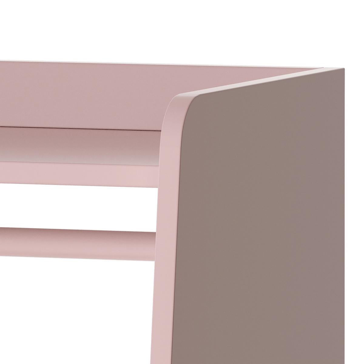 KINDERGARDEROBE Vestnes - Pink/Weiß, Holzwerkstoff (80/90/38cm) - [en.casa]