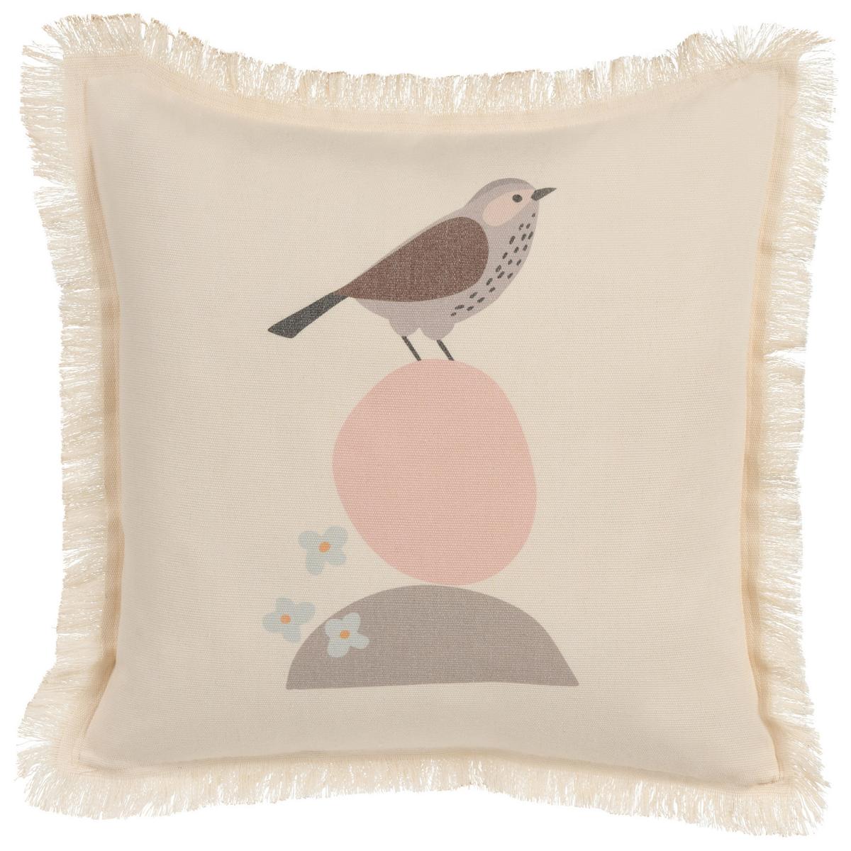 DEKOKISSEN 2er-Set Hellbeige 60/60 cm Wattle - Beige, Textil (60/60cm) - Beliani