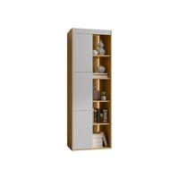 VITRINE Fiore 60 3D - Eichefarben/Schwarz, Holzwerkstoff/Kunststoff (60/176/39cm) - MIRJAN24