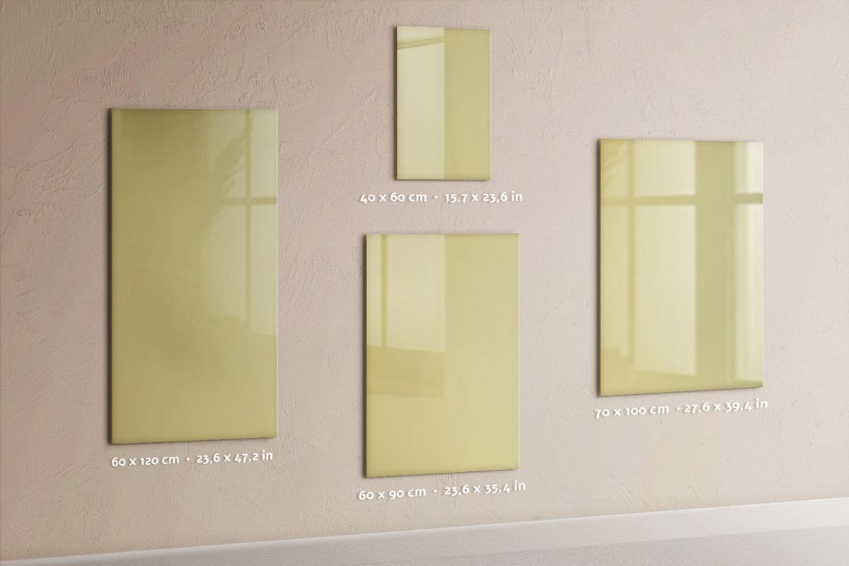 MAGNETTAFEL 40x60 Creme schwarzer Marker - Creme, Glas (40/0.4/60cm) - TULUP