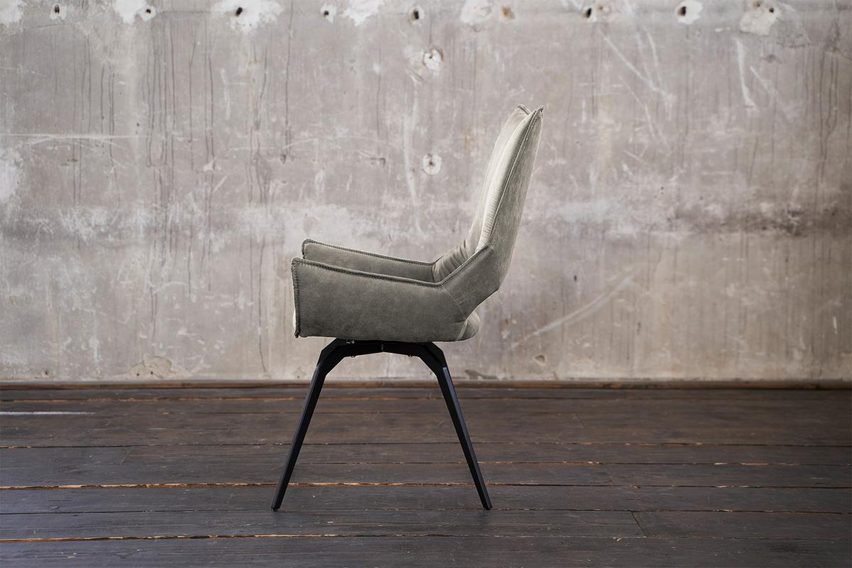 DREHSTUHL SIVO Hellgrau Webstoff - Hellgrau, Textil (57/95/56cm) - KAWOLA