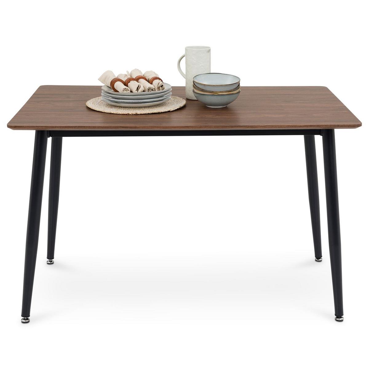 ESSTISCH NORA nussbaum - Nussbaumfarben, Holzwerkstoff/Metall (80/120/75cm) - IDIMEX