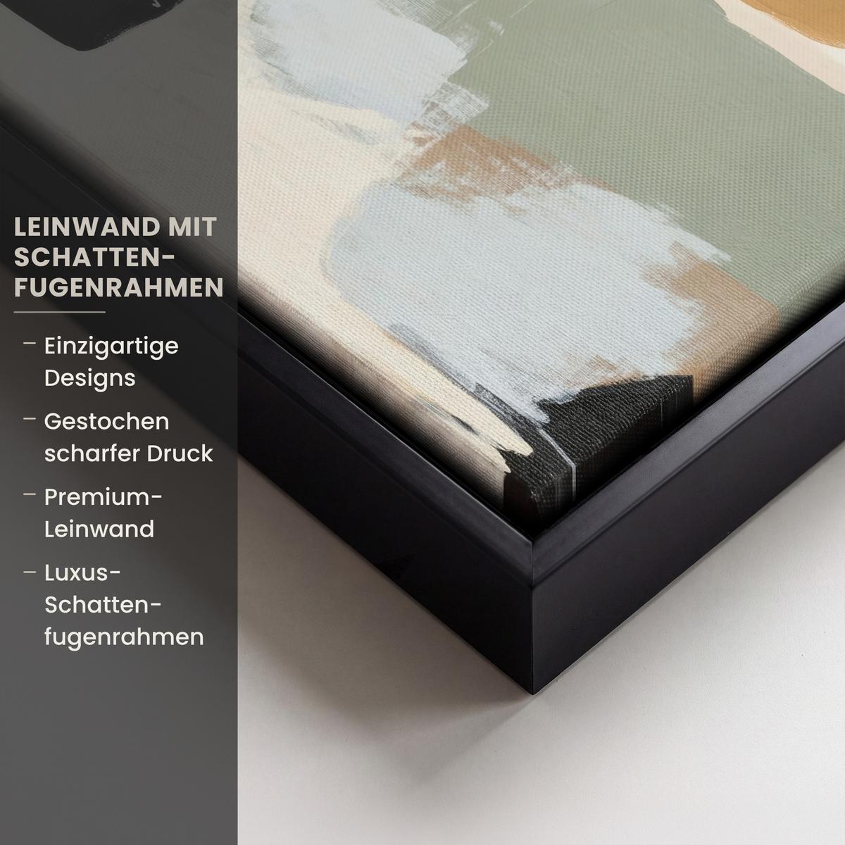 LEINWAND Bilder mit Rahmen - Farbe - Abstrakt - Farben - 20x30 - Currygelb, Textil (20/30cm) - MuchoWow