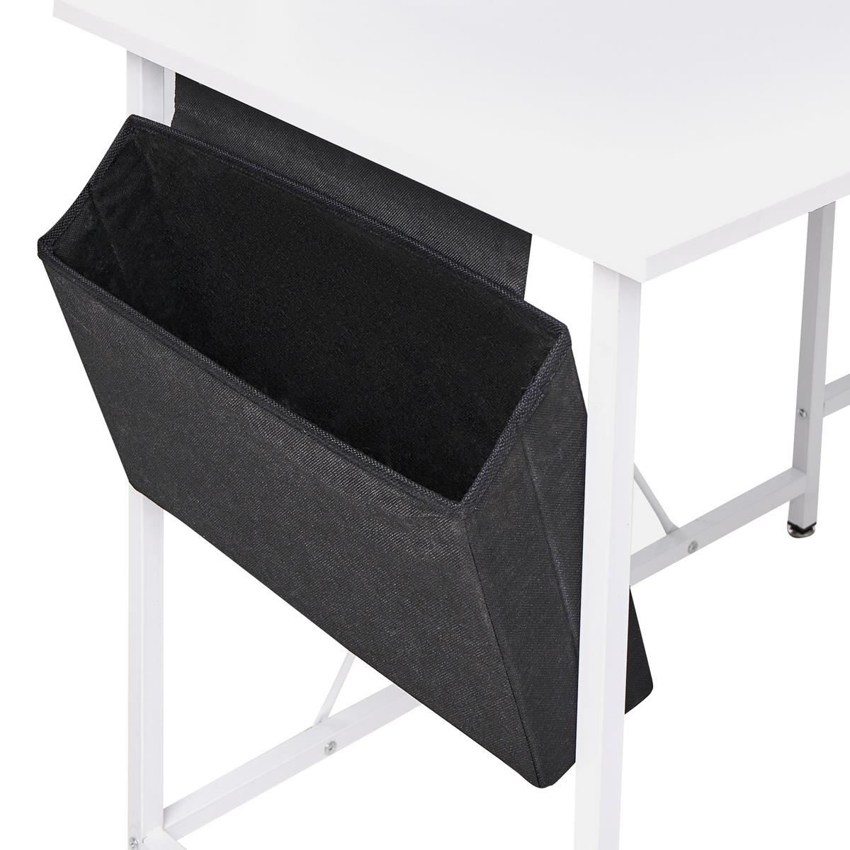 SCHREIBTISCH Weiß 120/60 cm mit Stauraum Aramingo - Weiß, Holzwerkstoff (60/120/120cm) - Beliani