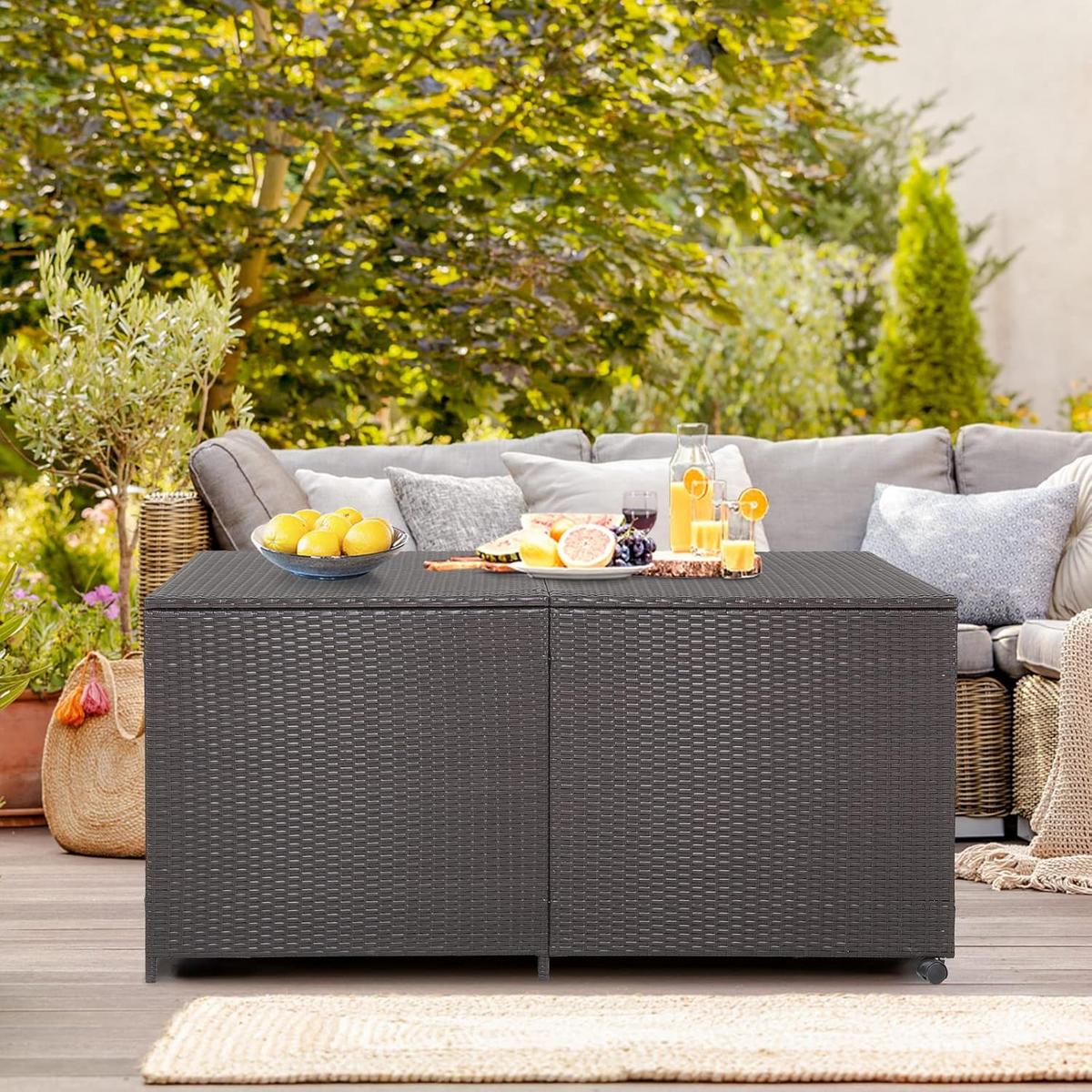 GARTENBOX Braun - Braun, Kunststoff (150/73/77cm) - COSTWAY