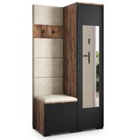 GARDEROBENSCHRANK VIRA 95/181/51 cm Modern Eichefarben - Eichefarben/Beige, Holzwerkstoff (95/181/51cm) - MASSENO