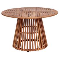 GARTENTISCH Heller Holzfarbton Agello - Hellbraun, Holz (120/120/74cm) - Beliani