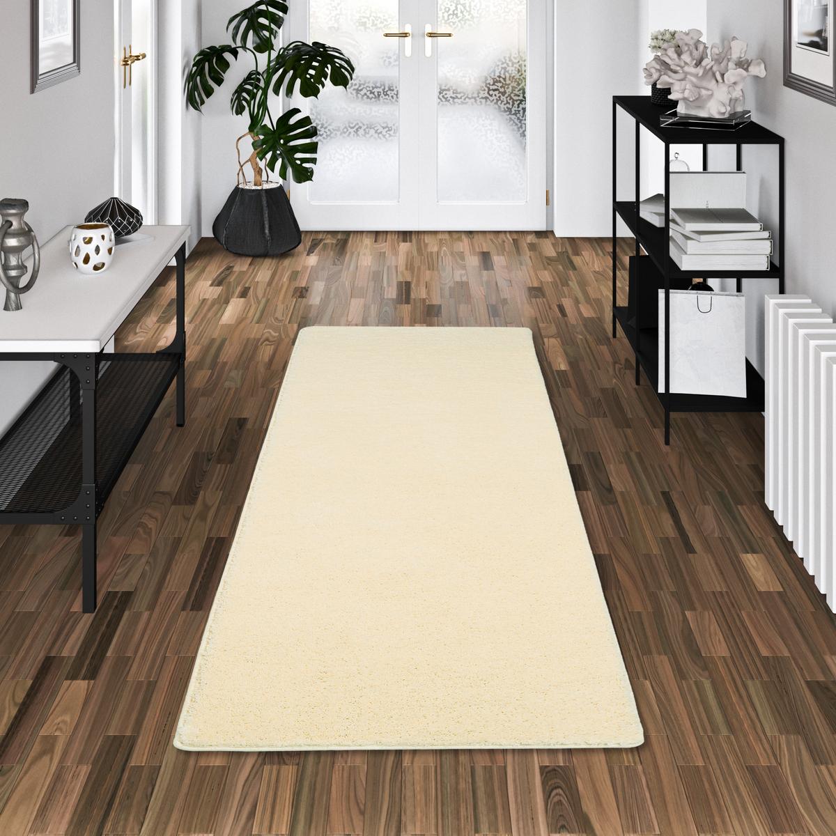 HOCHFLOR SHAGGY LÄUFER TEPPICH PALACE - Creme, Textil (80/160cm) - Snapstyle