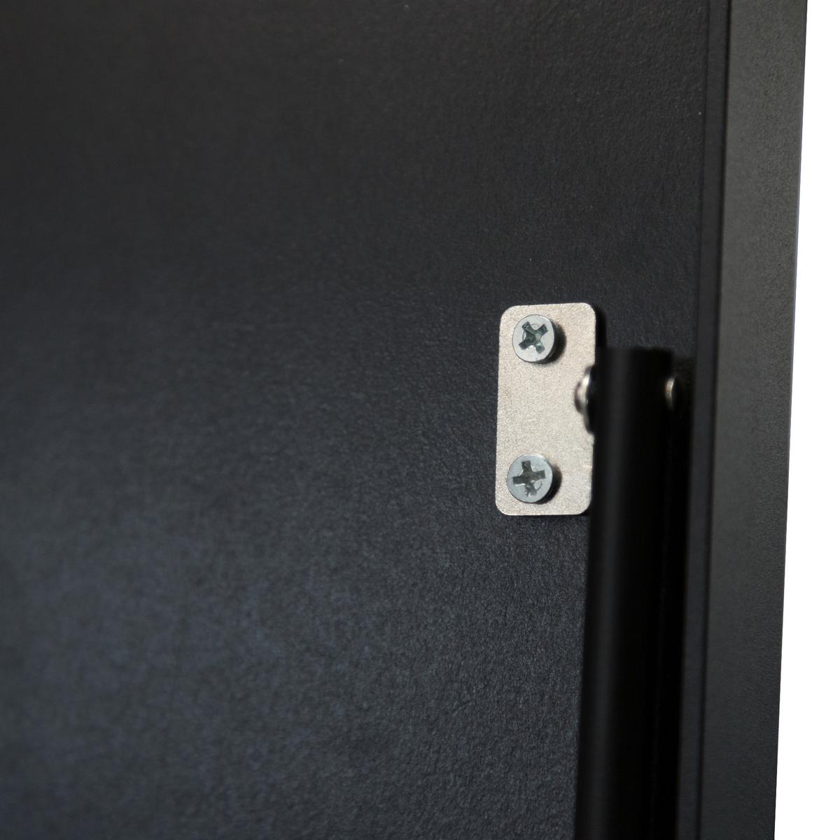 STANDSPIEGEL Bugnara - Schwarz, Glas/Metall (38.4/160/158.4cm) - [en.casa]