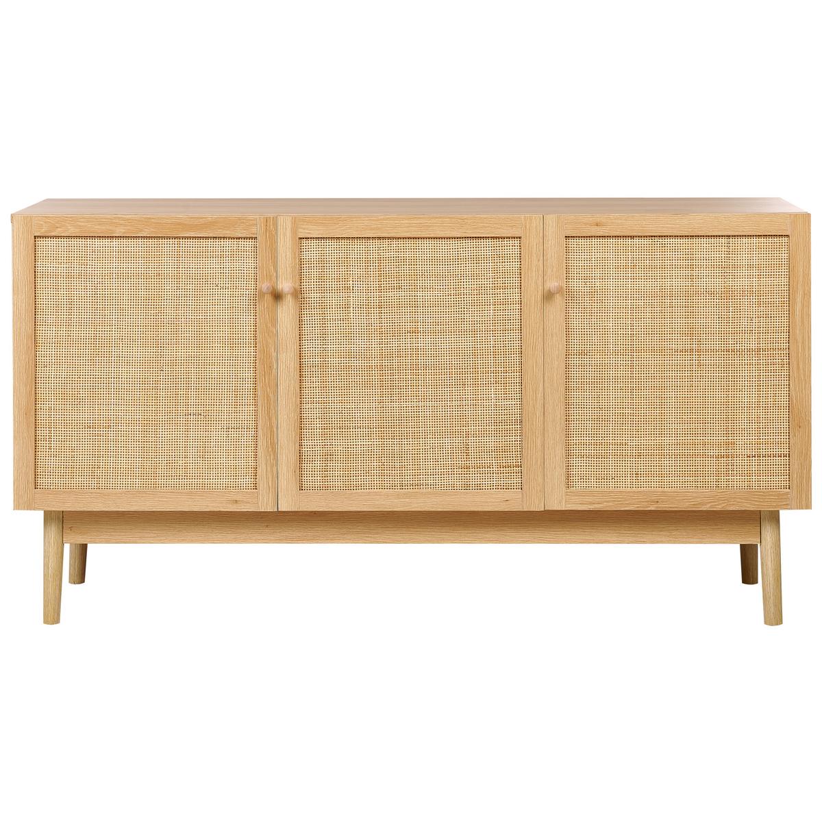 SCHRANK Hellbraun Nivo - Hellbraun, Holzwerkstoff (40/135/70cm) - Beliani