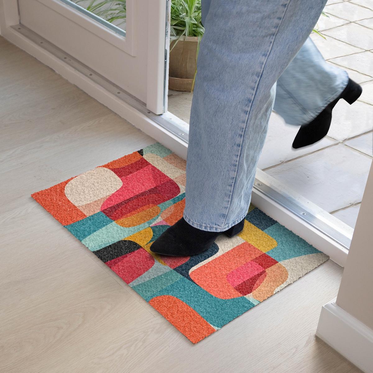 FUSSMATTE Formen - Bunt - Abstrakt - Flugzeuge Sauberlaufmatte 60x40 cm - Multicolor, Kunststoff (60/0.4cm) - MuchoWow