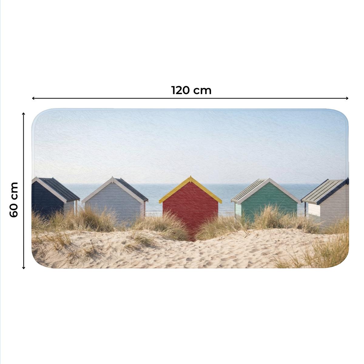 WC-VORLEGER Strand - Ferienhäuser - Farbenfroh - Dünen WC Teppich 120x60 cm - Multicolor, Textil (120/1cm) - OnlyWow