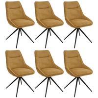 ESSZIMMERSTUHL Gelb 6er-Set - Currygelb/Gelb, Textil (51/86/60cm) - MCW