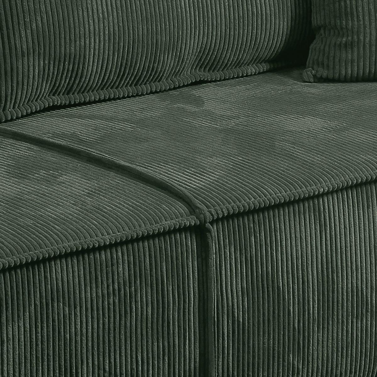 SOFA Isaac 4 Sitzplätze Tannengrün - Grün, Holzwerkstoff (255/85/105cm) - Petits-meubles