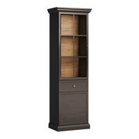 VITRINE Toja Anthrazitfarbenes Holz - Braun, Holzwerkstoff (63.3/200/40.7cm) - Petits-meubles