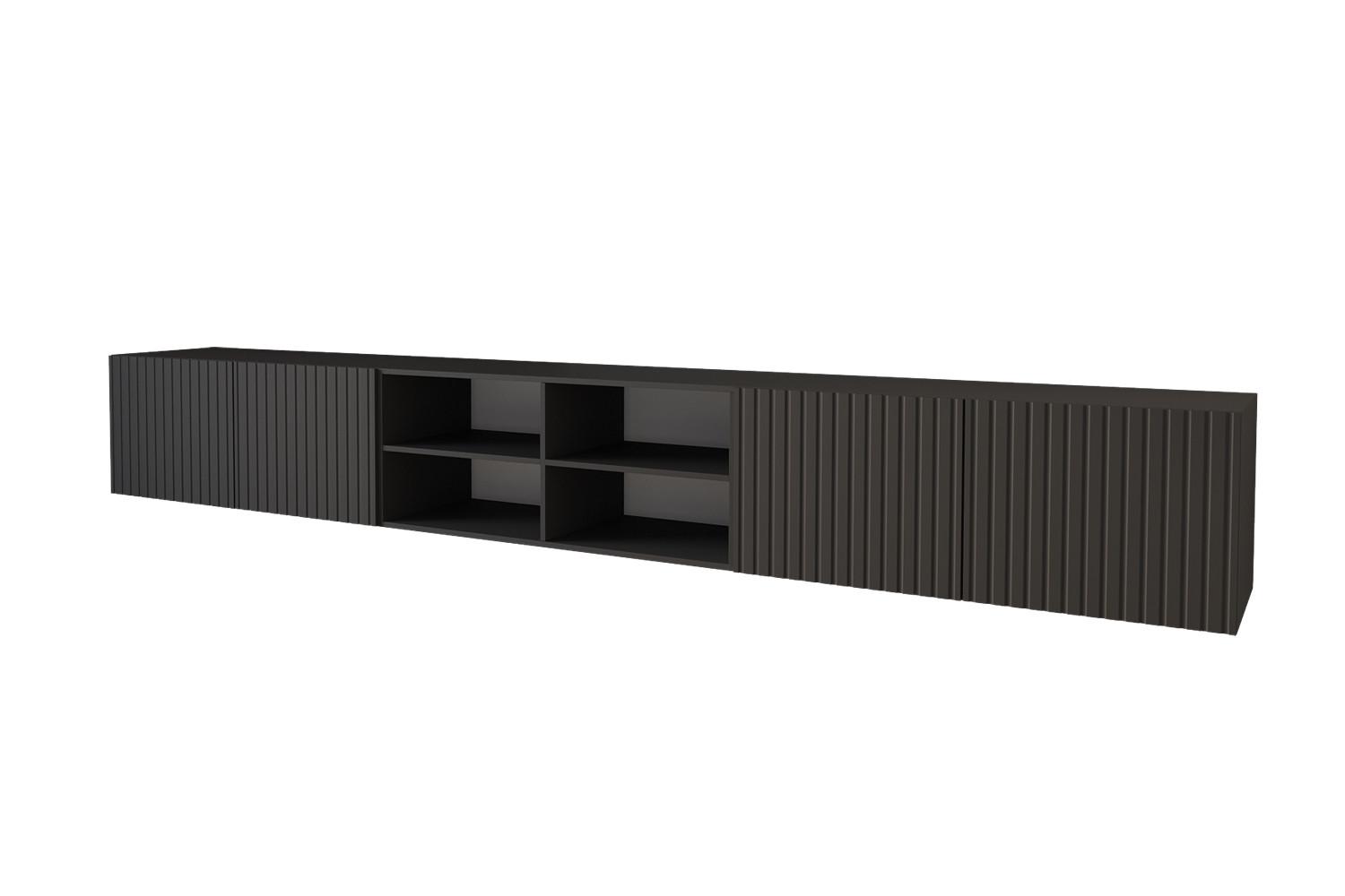 LOWBOARD KITO-W 3x100x40x40 cm - Schwarz - Schwarz, Holzwerkstoff (300/40/40cm) - ALTDECOR