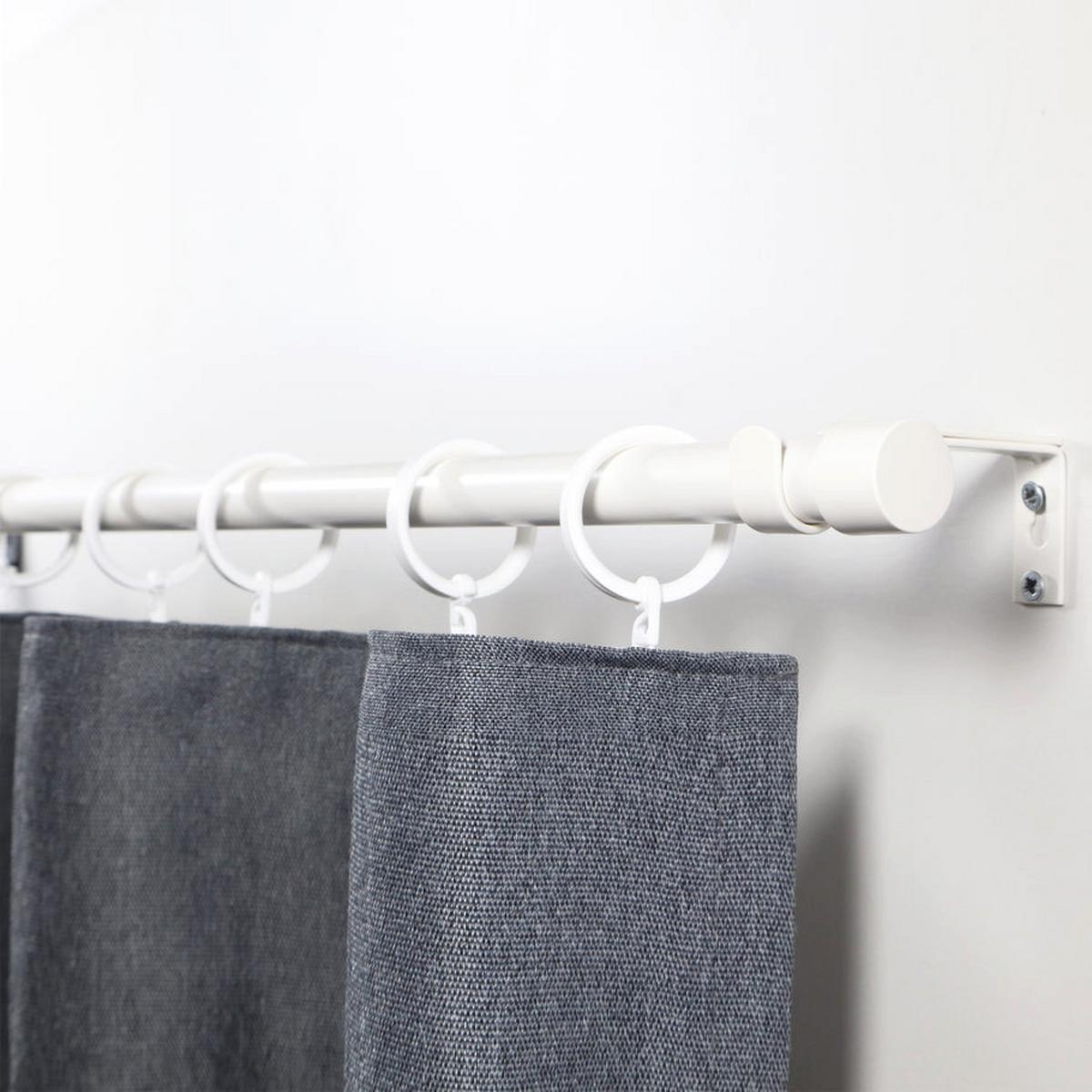GARDINENSTANGE ausziehbar 120-210cm 1-Lauf Flexa - Weiß, Metall (120cm) - Deco-Raum