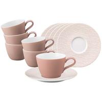 KAFFEETASSEN MIT UNTERTASSEN Life Fashion Posh Rose 240 ml 6er Set - Rosa, Keramik (16.5/8.2/16.5cm) - Seltmann Weiden