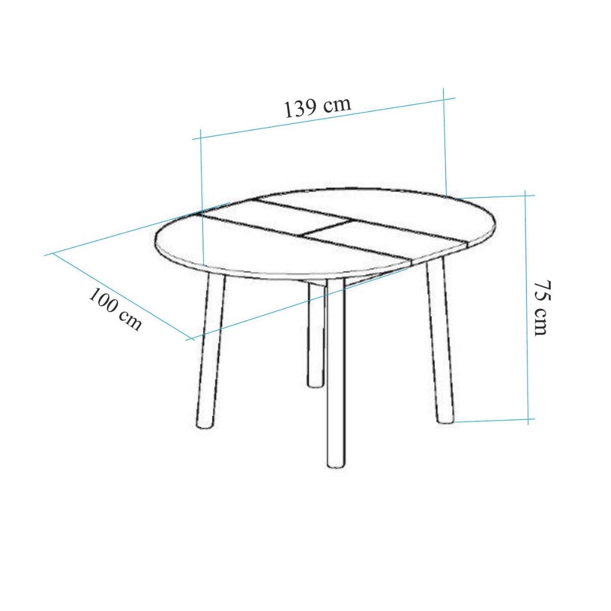 TISCH mit Massivholzbeinen - vina 100/100/75 cm - Naturfarben, Holzwerkstoff (105/100/75cm) - Calicosy