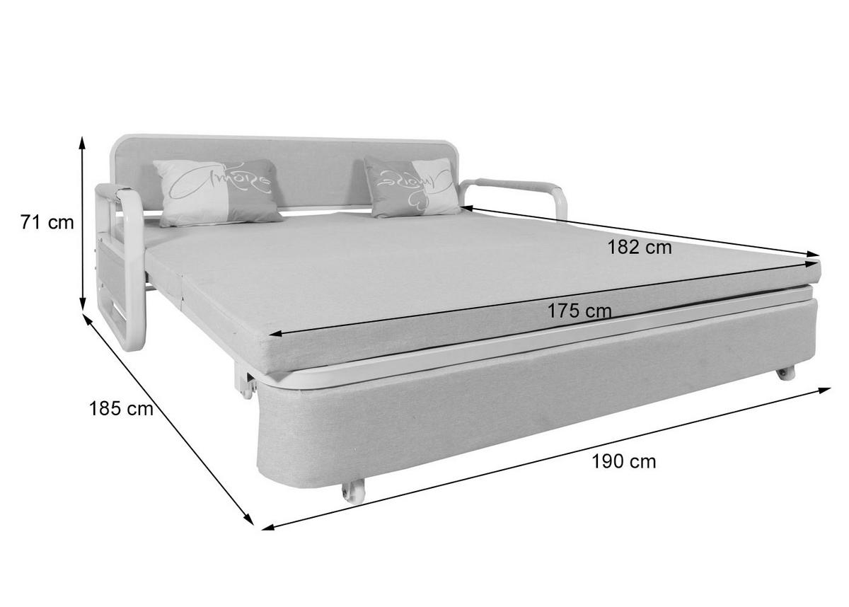 SCHLAFSOFA Anthrazit - Dunkelgrau/Anthrazit, Textil (190/71/185cm) - MCW