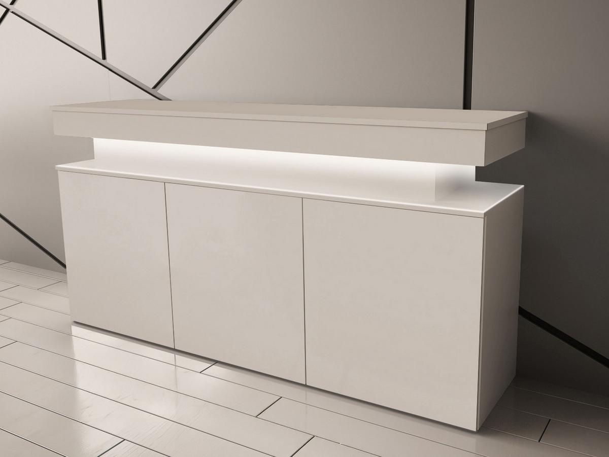 KOMMODE Glossa Bis 3D 160 - Sandfarben, Holzwerkstoff/Kunststoff (160/83/39cm) - MIRJAN24