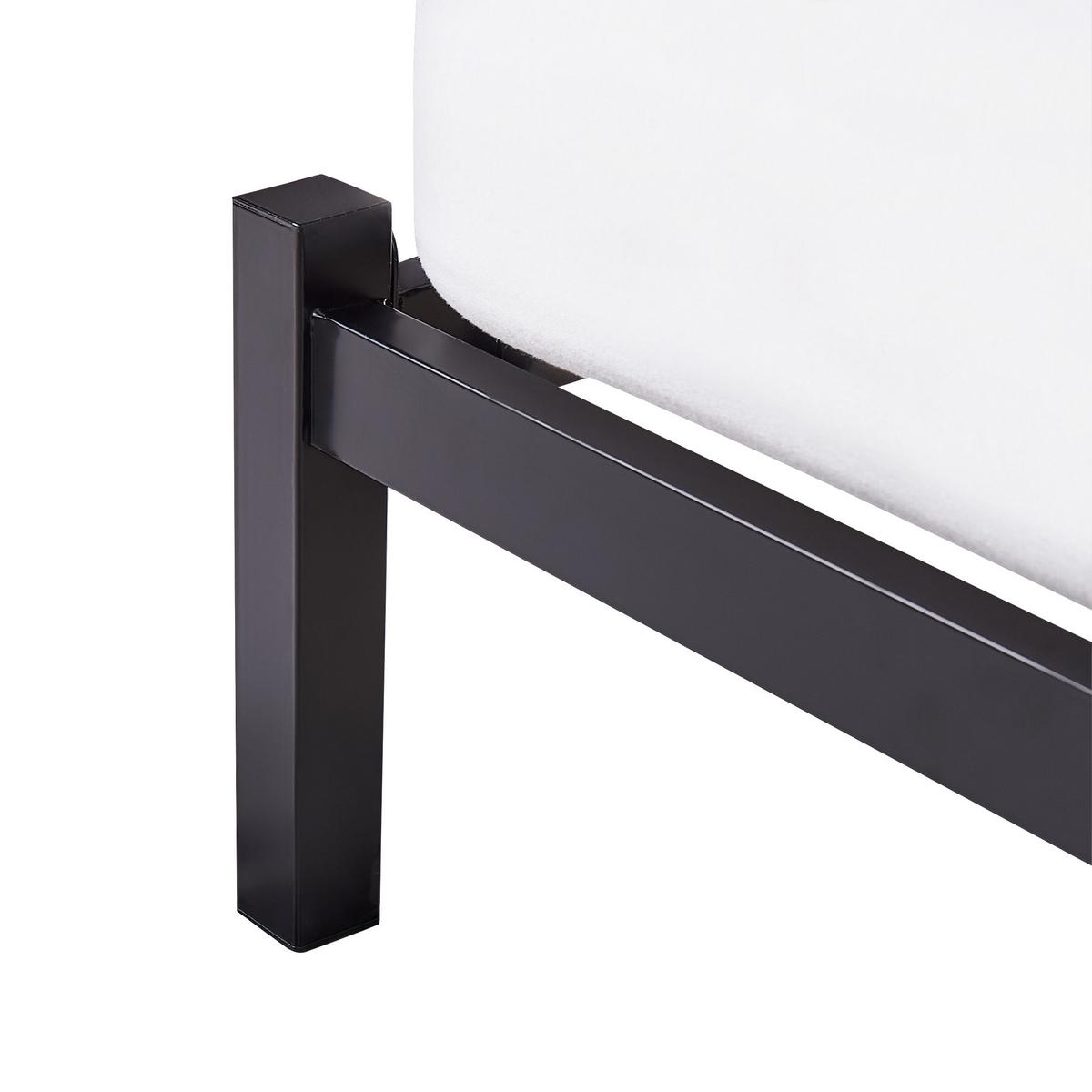 BETT mit Lattenrost 140x200 cm Schwarz Clamart - Schwarz, Metall (140/200cm) - Beliani