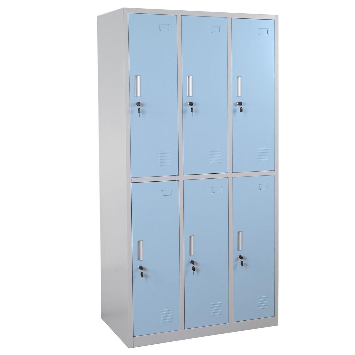 SCHLIESSFACH Blau - Blau, Metall (90/180/50cm) - MCW