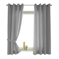 VORHANG 2ER SET BERLIN HxB 145x140cm Grau - Grau, Textil (140/145/145cm) - Gardinenbox