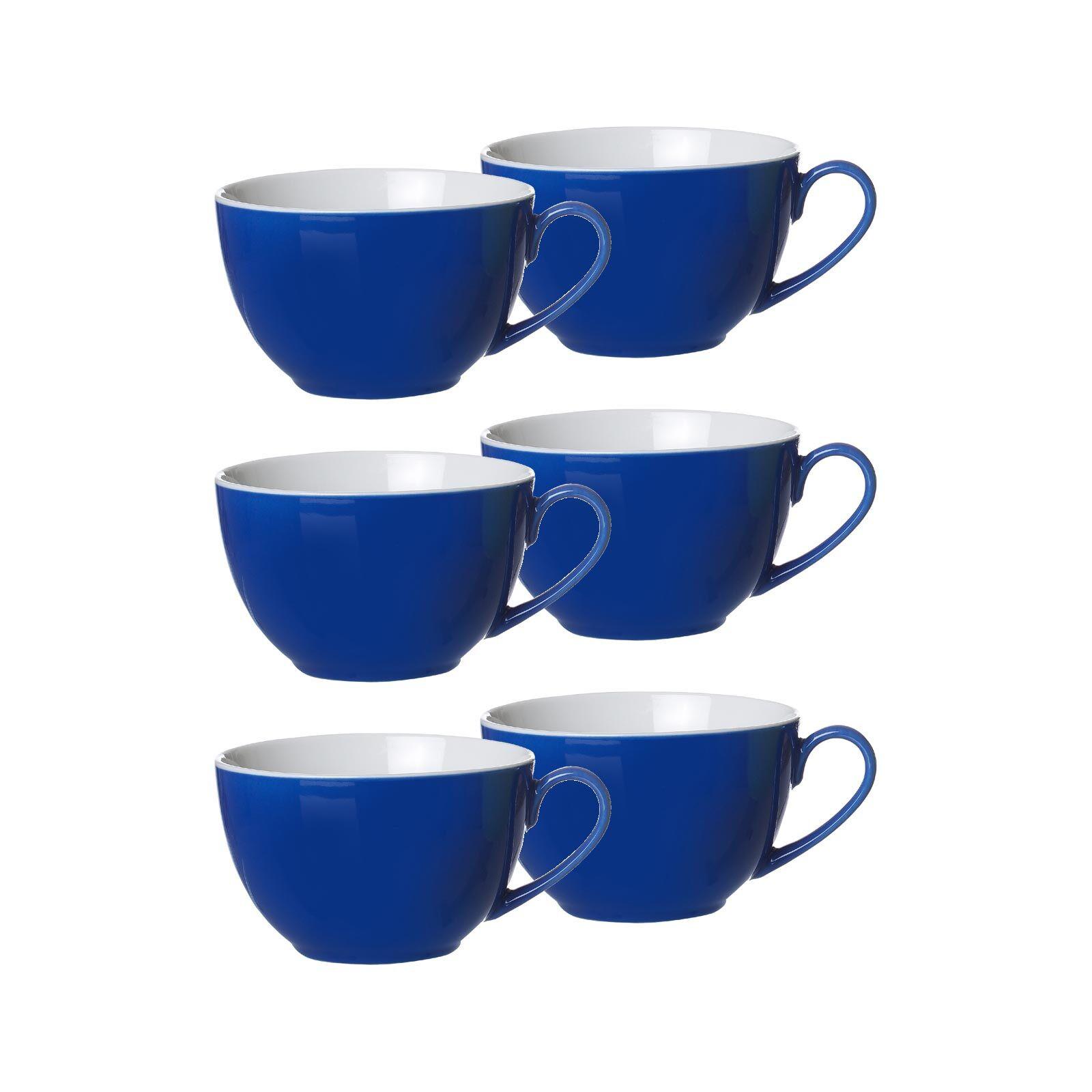 KAFFEETASSEN Doppio Indigo Blau 200 ml 6er Set - Blau, Keramik (0.2L) - Ritzenhoff Breker