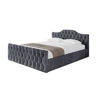 POLSTERBETT mit Bettkasten, Fußteil und Lattenrost, Boxbett mit Matratze H3/H4 - FALIO-Z-V1 120x200 Dunkelgrau - Dunkelgrau, Holzwerkstoff/Textil (120/200cm) - ALTDECOR