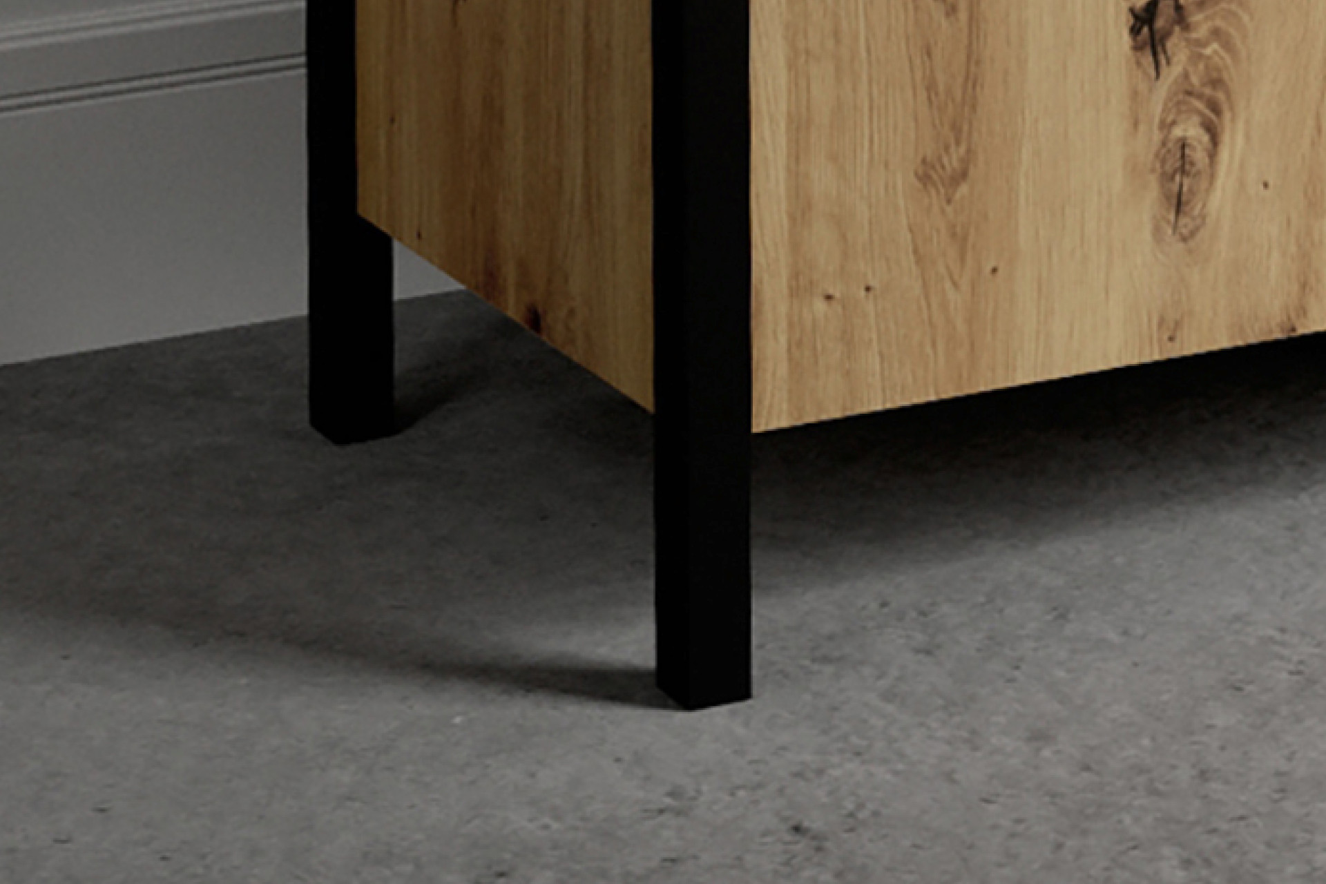 Sideboard Füße eckig Schwarz 