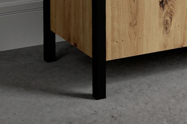 Sideboard Füße eckig Schwarz