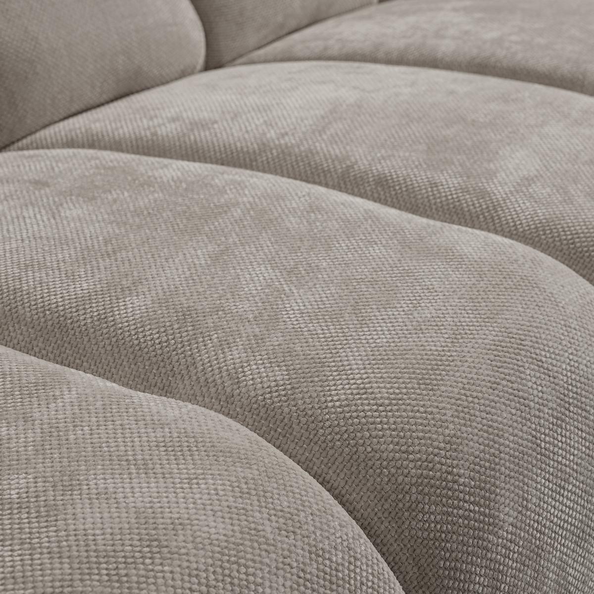 3-SITZER SOFA Volare mit Metallbeinen Hellbraun - Hellbraun/Schwarz, Textil/Metall (220/83/98cm) - Beautysofa