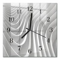 WANDUHR aus Glas 30x30 cm - Abstraktion - Grau, Glas (30/30/0.4cm) - TULUP