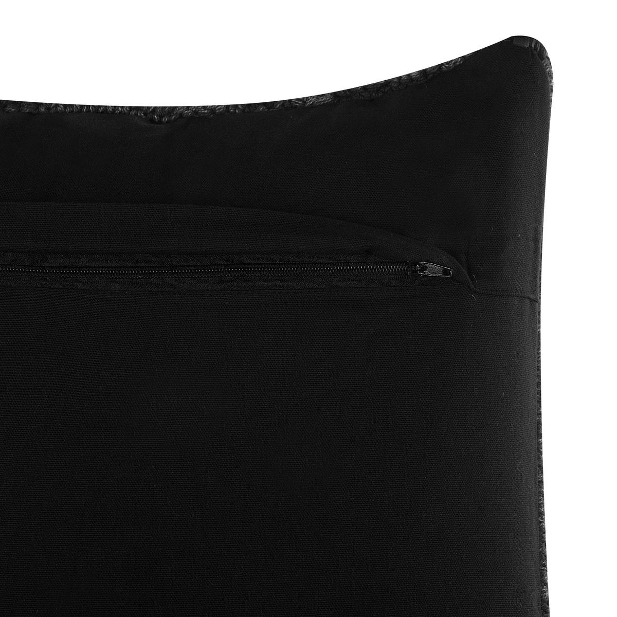 DEKOKISSEN Dunkelgrau 45/45 cm Konni - Dunkelgrau, Naturmaterialien/Textil (45/45cm) - Beliani