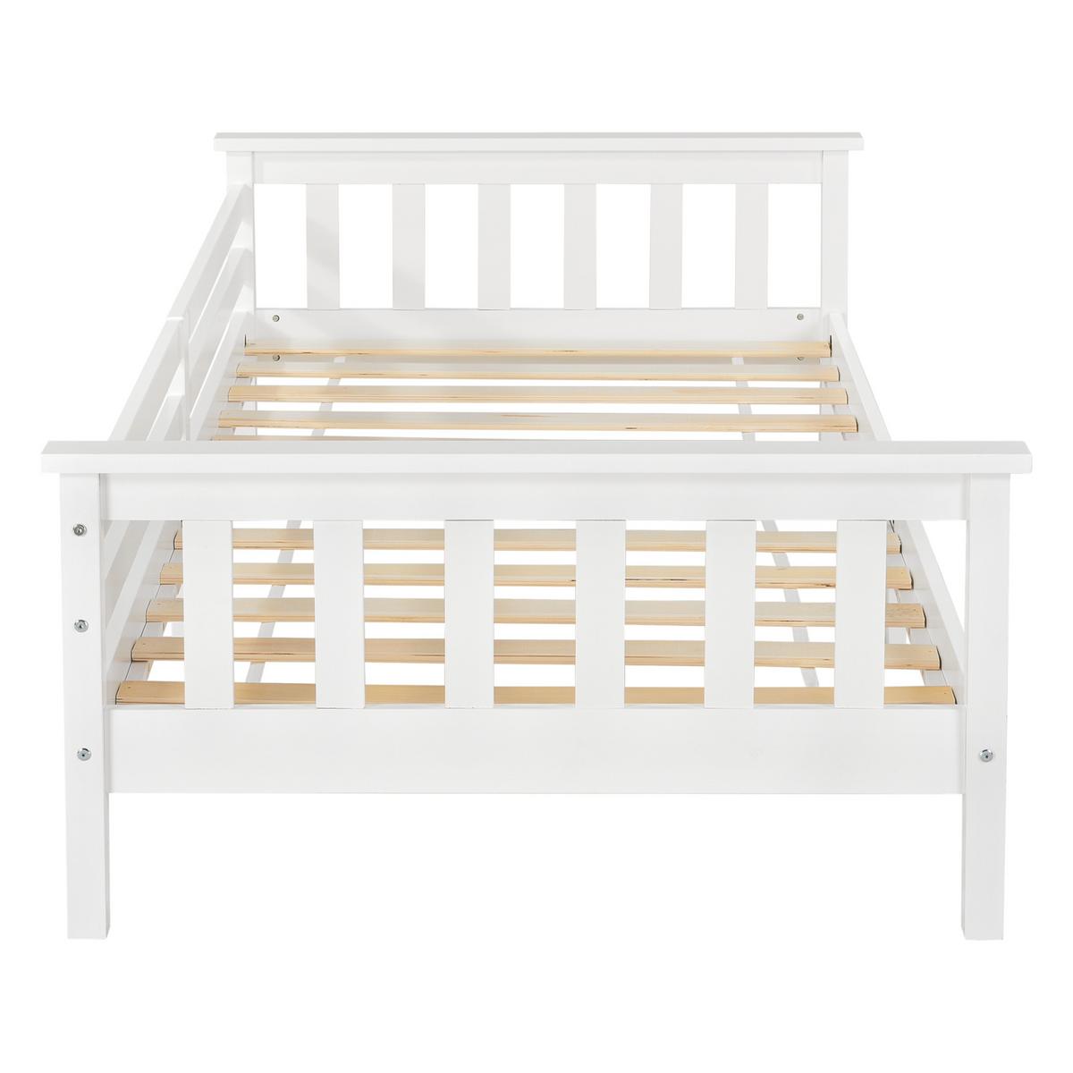 KINDERBETT Nuuk - Weiß, Holz (90/200cm) - [en.casa]