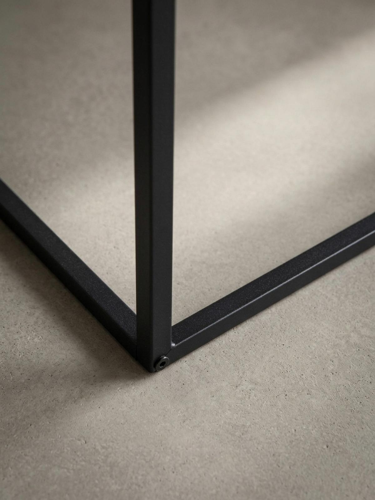 COUCHTISCH in Stein-Optik mit Metallbeinen, Modernes Design, Rechteckig, Groß, Beige 120x60x38 cm - Beige/Schwarz, Holzwerkstoff/Metall (60/120/38cm) - KADIMA DESIGN