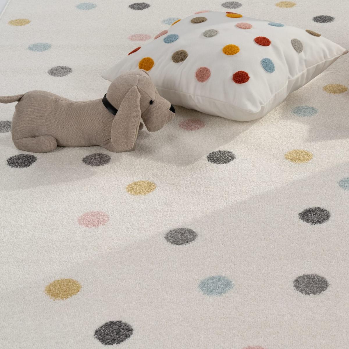 KINDERTEPPICH, mit Punkte-Muster, Mehrfarbig, 80 x 150 cm - Multicolor, Textil (150/80cm) - KADIMA DESIGN